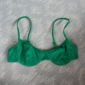 Green black bough bikini top